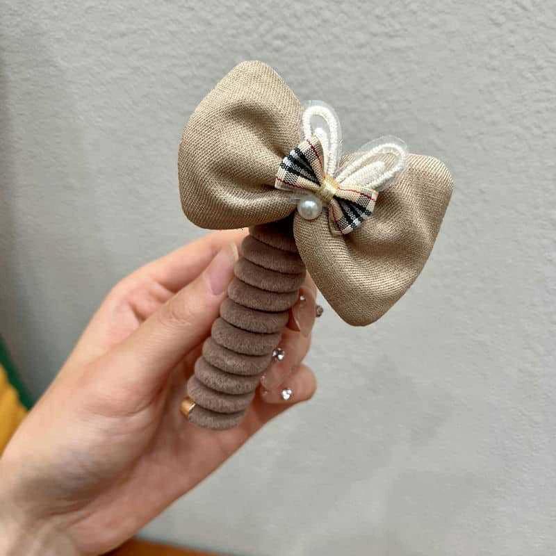 Эластичные резинки для волос для женщин и девочек, однотонные резинки для волос, спиральная катушка, резинка, хвостики, веревка для головы, аксессуары для волос