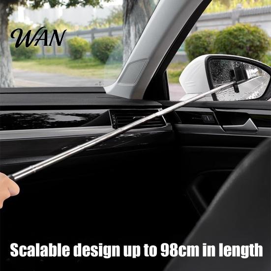 Vehicle Mirror Cleaner Side Squeegee, Car Rearview Cleaning Brush, Telescopic Exterior Window Brush for Wiping Defogging, Portable Snow Removal