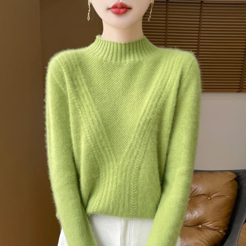 Женский кашемировый свитер Qinghe cashmere 30% кашемир 70% шерсть Женский осенне-зимний кашемировый свитер мягкий и теплый