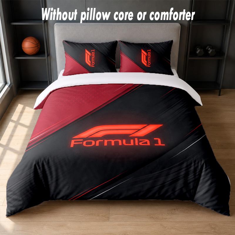 F1 Design Bed Bedding Set 1 Duvet Cover + 2 Pillowcases Soft Breathable Household Bed Linens