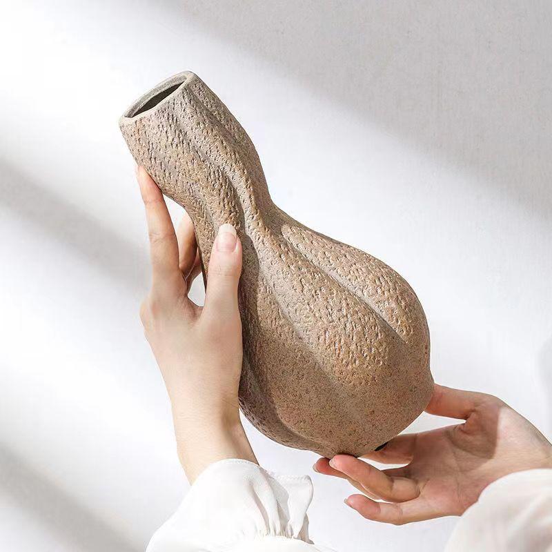 Художественное украшение Простой эмбрион Тыква Лебедь Раковина Украшения Художественная ваза Гостиная Рабочий стол Дома Керамические вазы Подарки