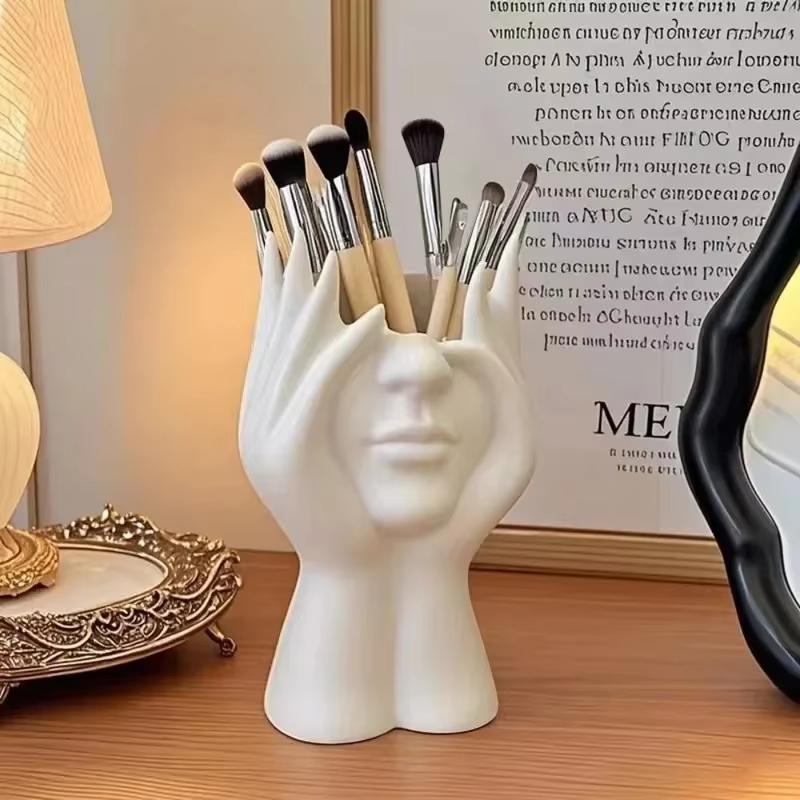 1/2PCS Creative Human Body Art Pen Holder Multifunctional Desktop Storage Box Makeup Brush Holder Office Desk Decor