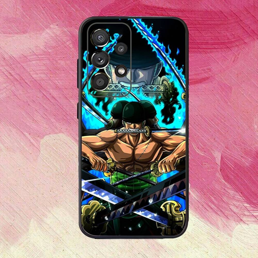 Чехол для телефона с аниме One P-Pieces Z-Zoro для Samsung S25, S24, S21, S22, S23, S30, Ultra, S20, Plus, Fe, Lite, Note, 10, 9, 5G Черный