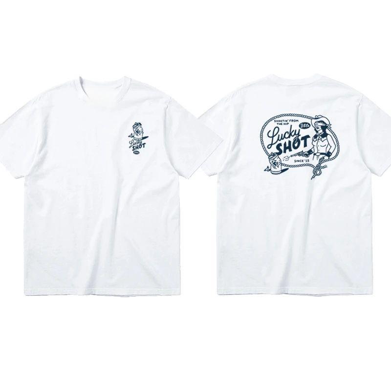 2026Fashionable Streetinspired Printed Cotton Loosefitting Sports Top Casual Tshirt Breathable for Both Unisex and Unisex