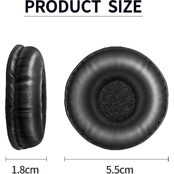 Ear Pads for Jabra Evolve 20 20se 30 30II 40 65 65+Replacement Ear Cushion Foam Cover Compatible with Jabra Evolve 20 30 40 65 Headphone (Black
