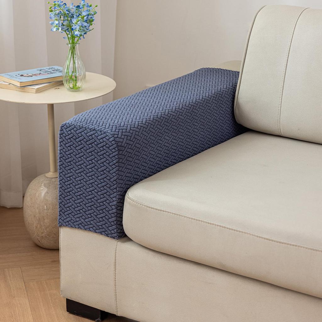 Новые чехлы на подлокотники дивана Простые эластичные чехлы на подлокотники дивана в клетку Противоскользящие Защита мебели от загрязнений Съемные чехлы для кресла