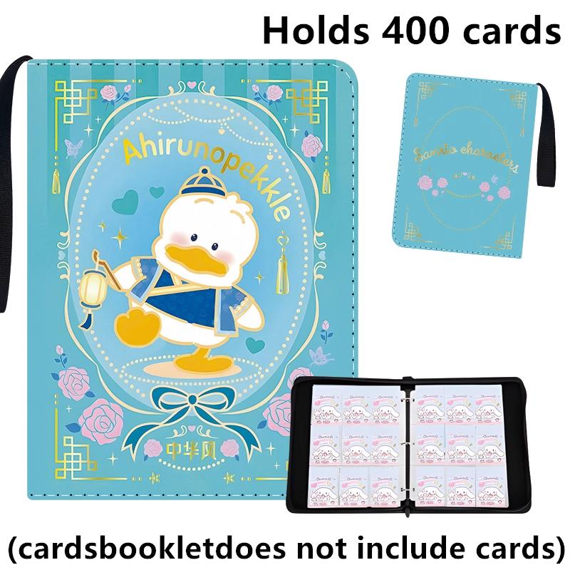 400/900pcs Sanrio Card Album Book Folder 4/9 Card Slots Collections Zipper Double Pocket Zipper Card Binder Holder