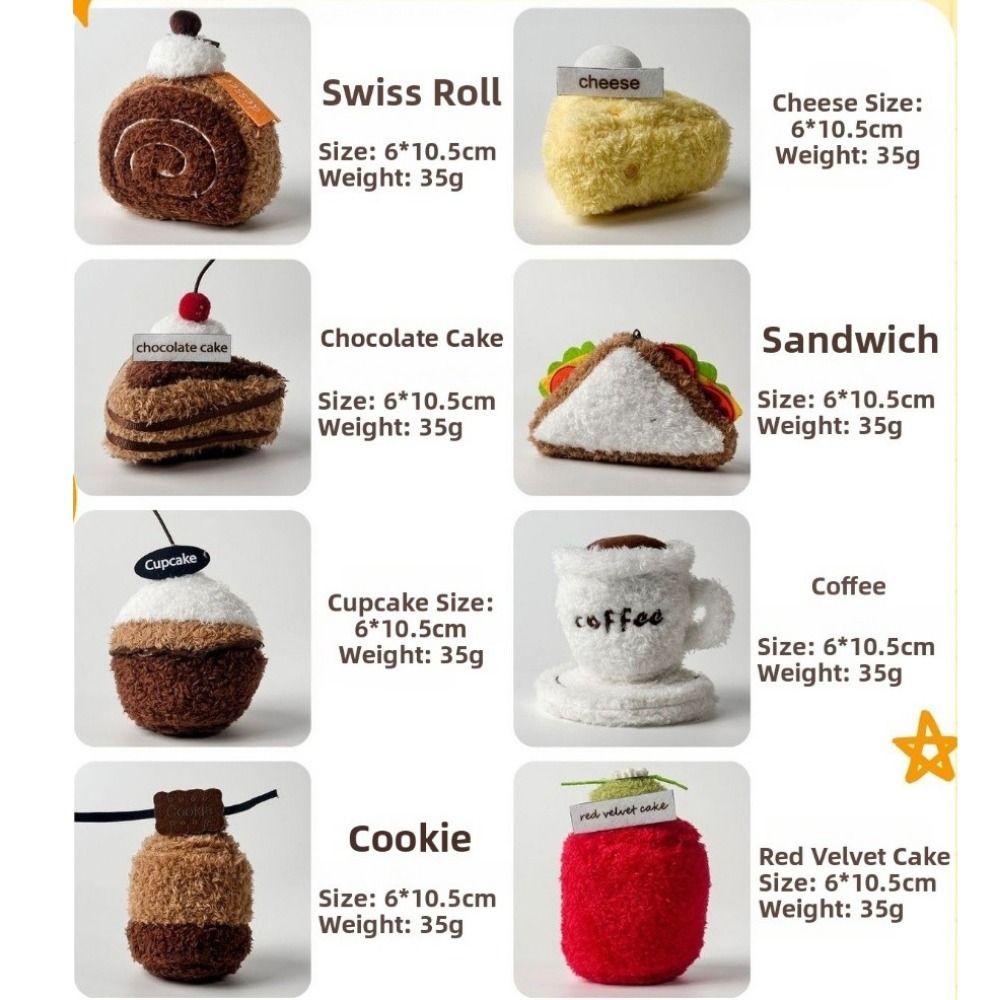 Multicolor Afternoon Tea Plush Doll 10cm-13cm Plush Doll Toy Dim Sum Plush Home Decoration