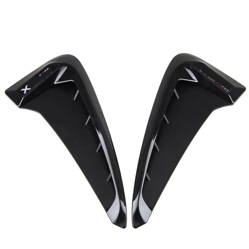 2Pcs Car Styling Side Wing Air Flow Fender Grill Outlet Intake Vent Trim For BMW X5 F15 2014 2015 2016 2017