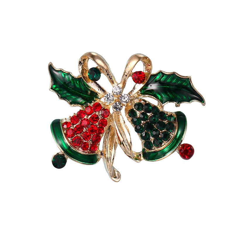 Weiman New European American Style Christmas Cartoon Brooches Includes Christmas Tree Cute Santa Claus Pins Rhinestones All