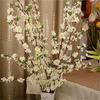 TRRAPLE Artificial Peach Blossom, Simulation Silk Cherry Blossom Branches 10 Pcs 26 Inch Cherry Plum Bouquet Branch Floral Arrangements for Home