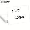 200 шт. белого картона 3x5 дюймов, плотная бумага 80 фунтов/230 г/м², картон для поздравительных открыток, приглашений, почтовых открыток, открыток своими руками