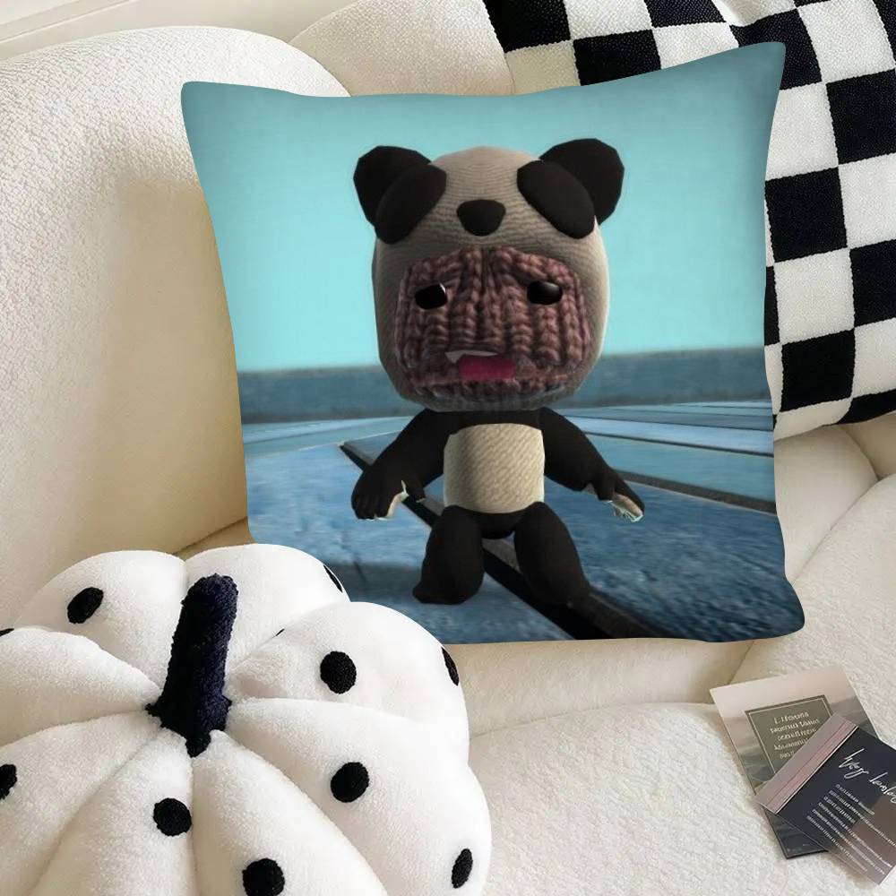 Забавная наволочка LBP Sackboy Модная квадратная наволочка Спальня Диван Комната Декор Ins Отдых