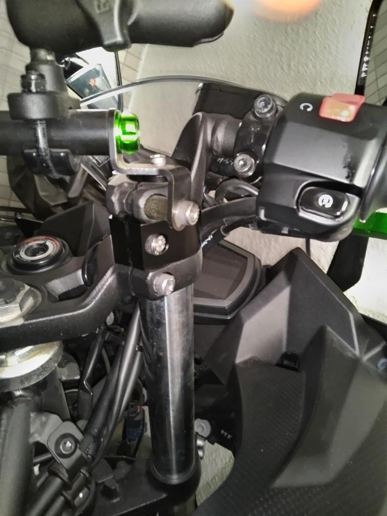HRuizq Motorcycle Setback Spacer Compatible with Ninja 400 (18-24) and Ninja 250 (19-24) Handlebar Upper Holder, 30mm Lift
