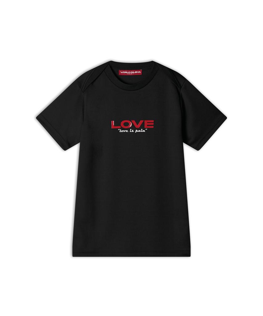 Футболки Woldeudillema с принтом Love, прилегающего кроя (черный)