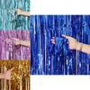 Exquisite Blue Rain Silk Curtain Ideal For Festive Party And Wedding Decorations