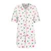 Women's Silk Pajamas Button Homewear Floral Print Short Sleeve Satin Pajama Set 2 Piece Set