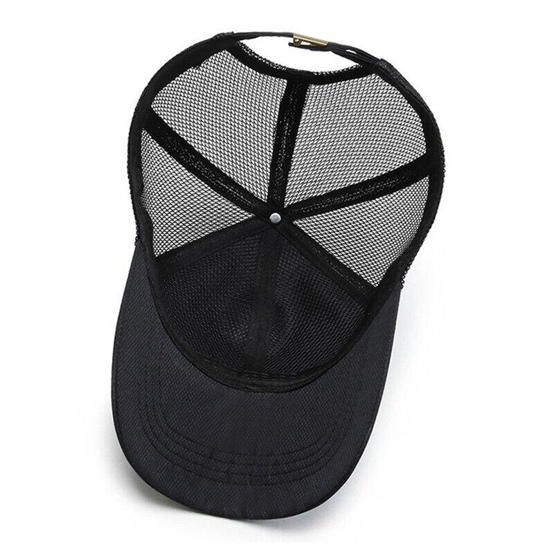 Бейсбольная кепка, сетчатая мужская шляпа дальнобойщика, регулируемая кепка с ремешком, дышащая солнцезащитная кепка