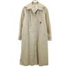 80s Vintage Hooded Stainless Collar Coat 8 Beige Women Used