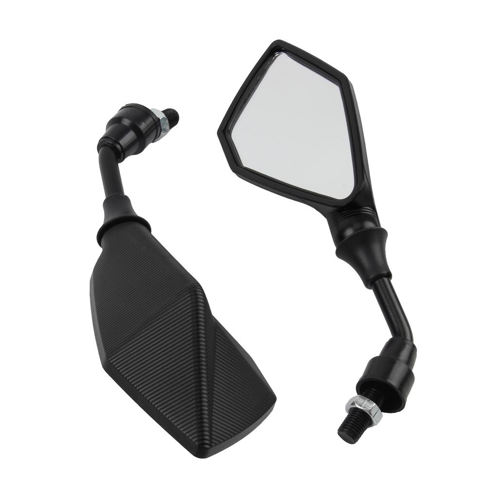 2Pcs 10MM Universal Motorcycle Rearview Mirror Wide Angle Adjustable For Scooter Electric Bike Moped ATV Modified Accessories 1