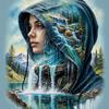 Diy 5d Fantasy Women Diamond Painting Art Landscape Earth Full Round Drills Mosaic Cross Stitch Wall Decor