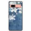 3D Flowers Case For Google Pixel 7a 5G Case Emboss Relief Floral Black Silicone Soft Back Covers For Google Pixel 7a Case Fundas