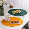 Heat-Resistant PVC Placemats Reusable Non-Slip Table Mats Waterproof Elliptical Shape Dining Place Mat for Kitchen Coffee Table