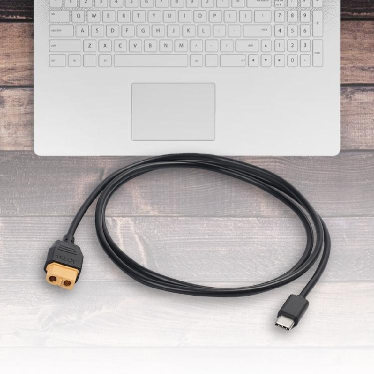 1-метровый адаптер-кабель USB C на XT60 (female) 100 Вт 20 В/5 А для быстрой зарядки дронов и модельных аккумуляторов