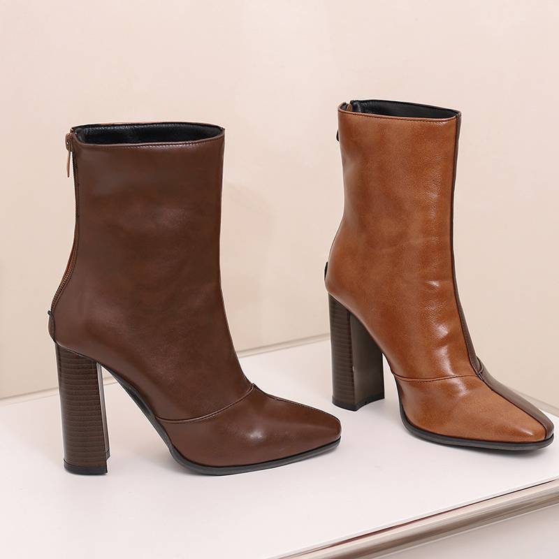 Krazing Pot Полиуретановые осенне-зимние туфли 47 размера 48 размера 49 размера 50 Ботинки челси с круглым носком на молнии сохраняющие тепло ботильоны