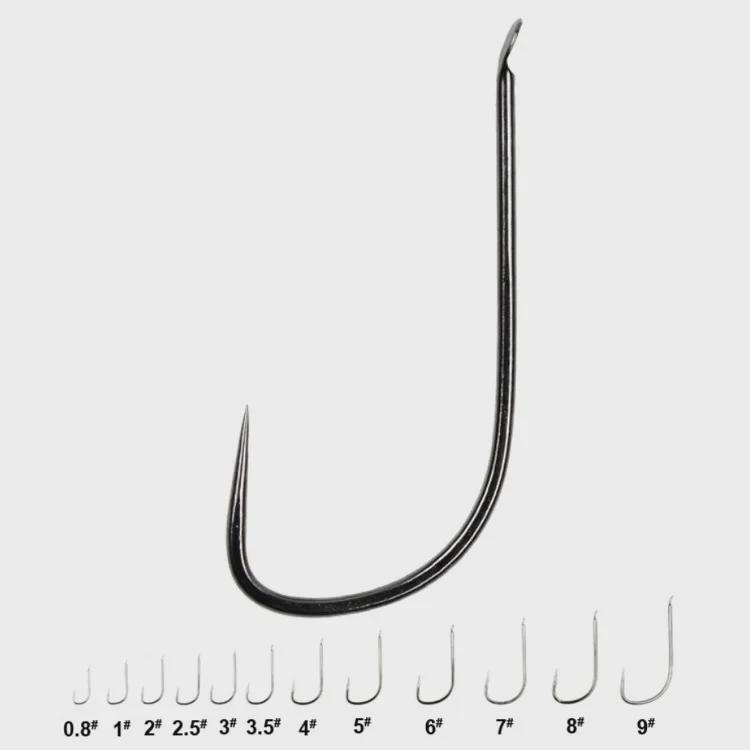 Yipinjianfeng Barbless Black Fishing Hooks - Japanese Fine-Sleeve Design