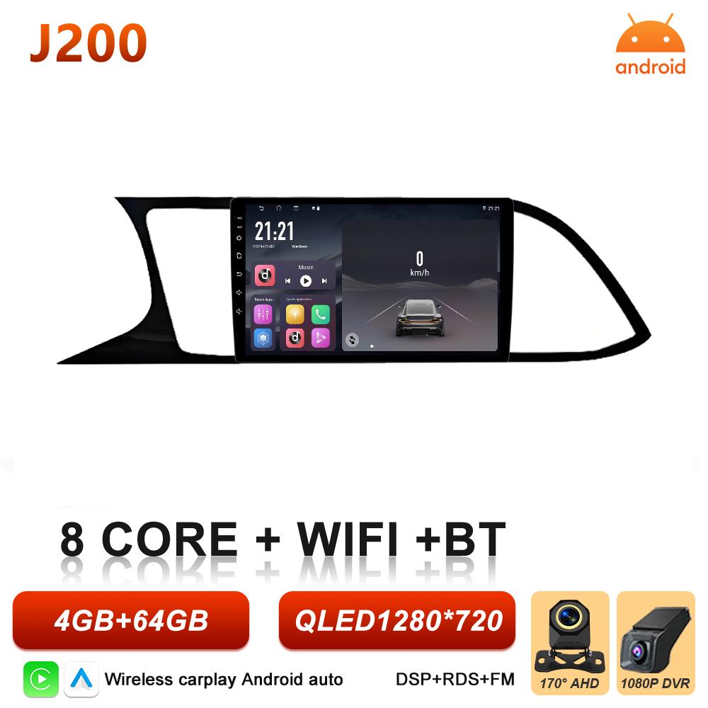 Android 16 Car Radio Auto For Seat Leon 3 2012 2013 2014 2015 -2020 Video Multimedia Player GPS Navigation 2k Touch Wireless RSD