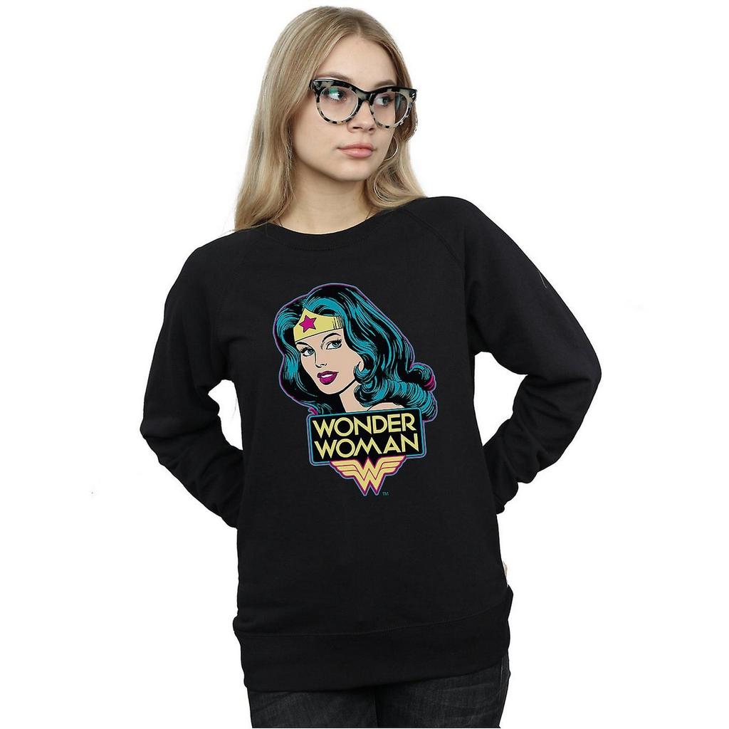 Wonder Woman Womens/Ladies Head Cotton Sweatshirt