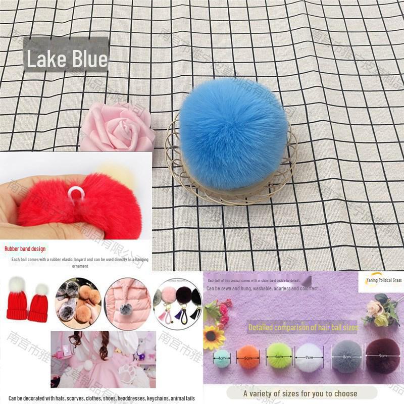 Помпоны из меха кролика Рекс для украшений, одежды, обуви, головных уборов, брелоков и сумок