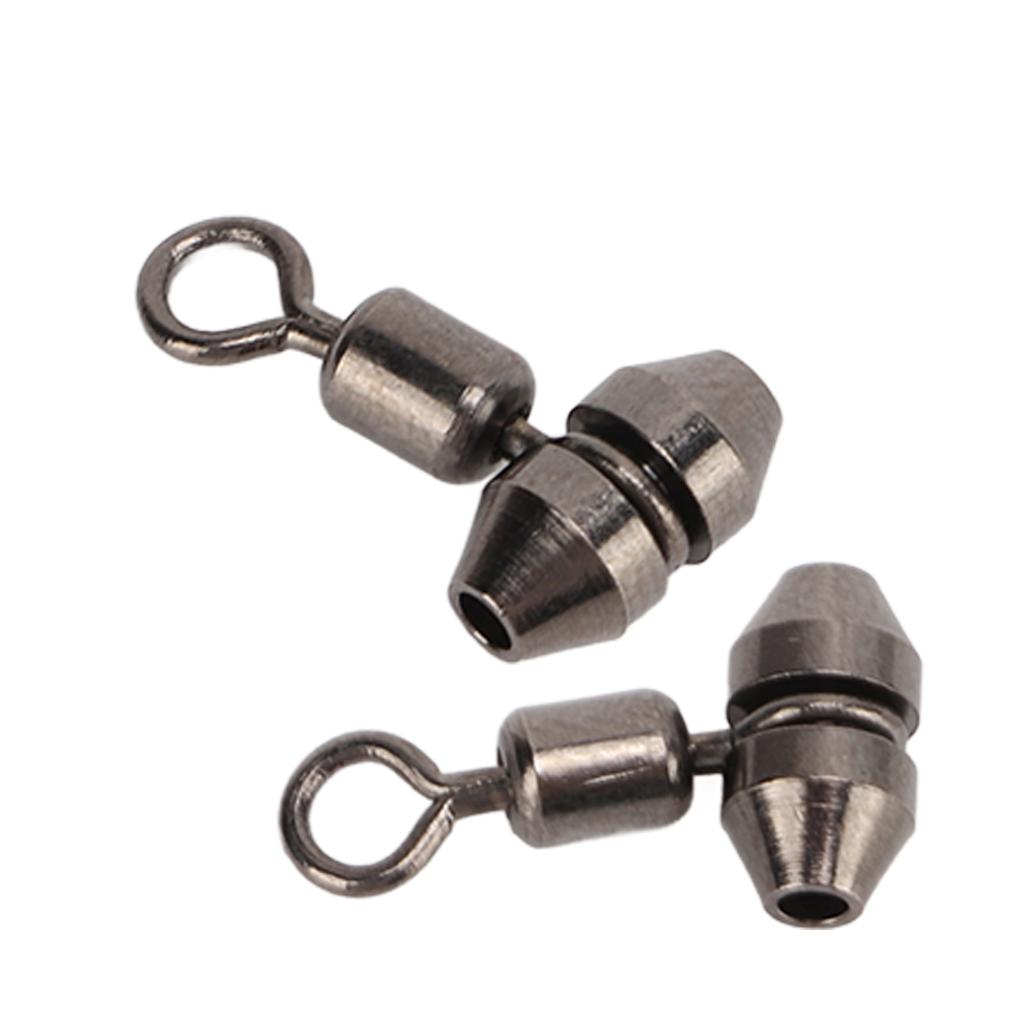 10pcs 3 Way Fishing Swivels T Turn Brass Barrel Triple Swivel Cross Line Fishing ConnectorsM