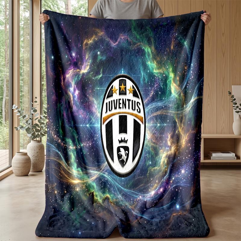 Juventus FC Theme blanket Soft Flannel Blanket Plush Throw Blanket Cozy Sofa Bed Blanket for Home Decor