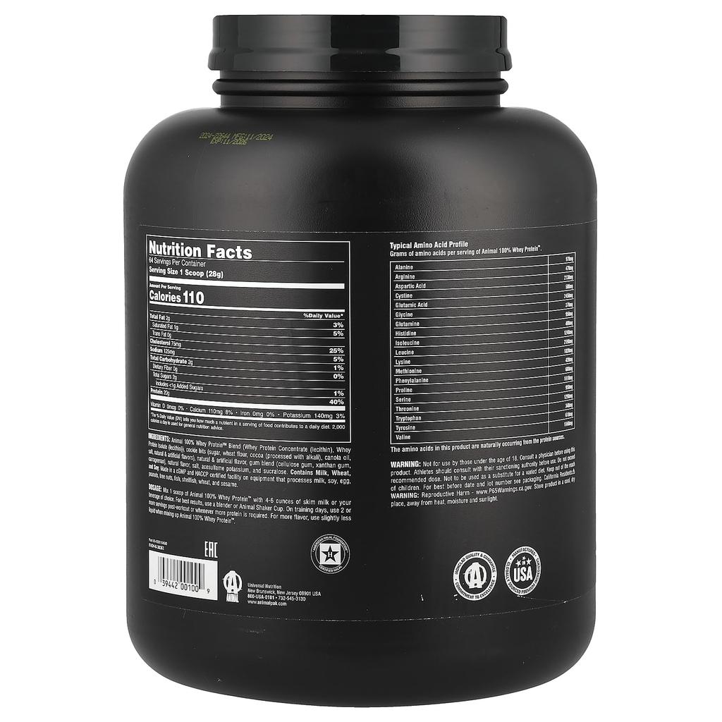 100% Whey Protein Powder™, Cookies & Cream, 1.81Kg(4Lb)