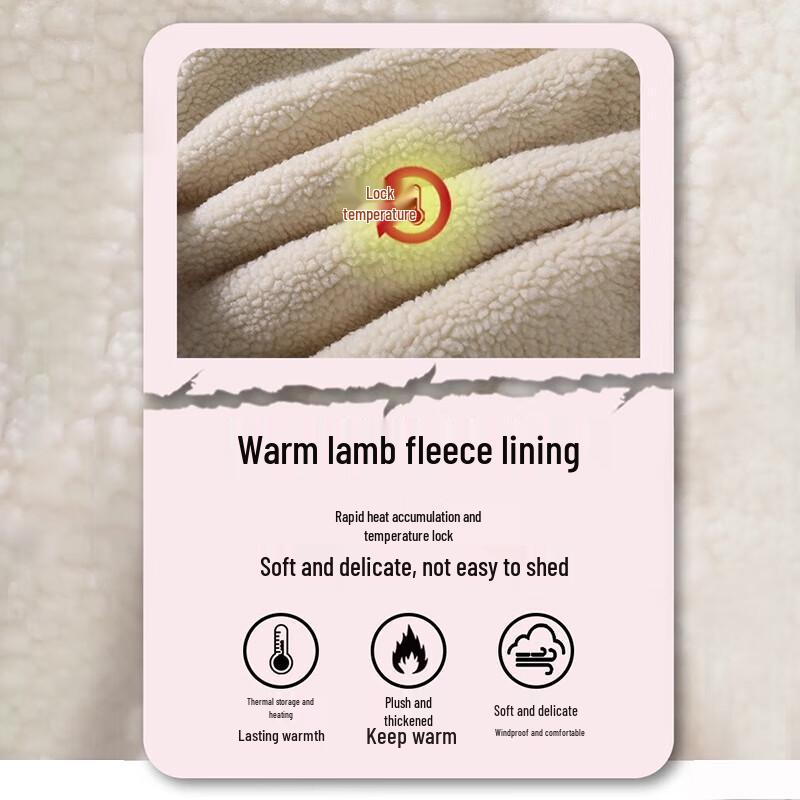 JEEP SPIRIT Men's Thickened Lamb Wool Fleece Winter Padded Jacket