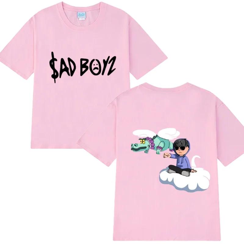 Популярный певец Junior H Sad boyz харадзюку Мультяшная графическая футболка Мужские Женские Оверсайз футболки с коротким рукавом Унисекс 100% Хлопок Топы