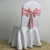 Ready Made Chair Bands Solid Color Satin Ribbon Bows  Wedding Banquet Events Decoration