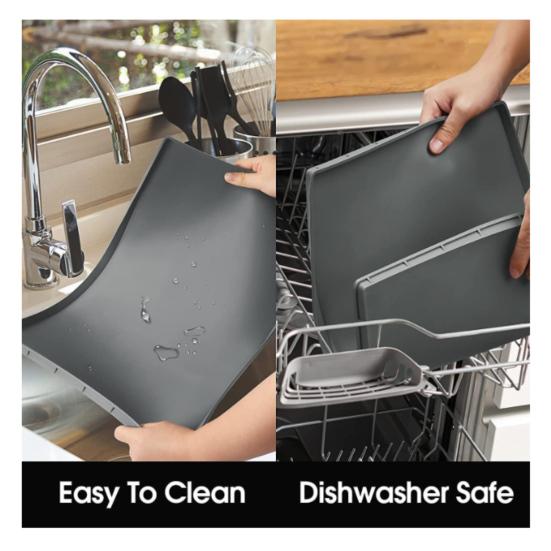 Silicone Washing Machine Protector Mat Waterproof Non-slip Washer Dryer Dust-proof Cover Laundry