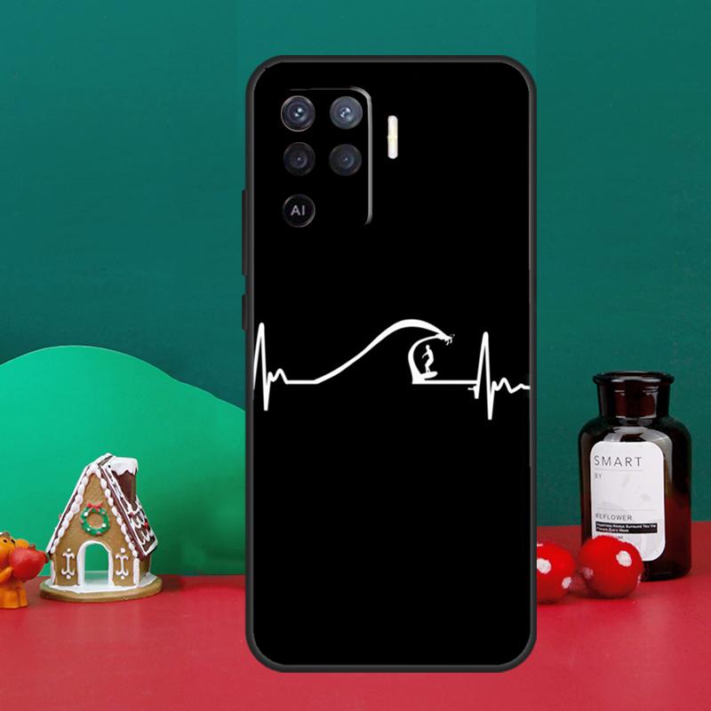Серфер Серфинг Расслабься Шака Для OPPO A79 A74 A94 A58 A78 A98 A5 A9 A53 A52 A72 A15 A17 A77 A16 A76 A96 A57S A54S Чехол