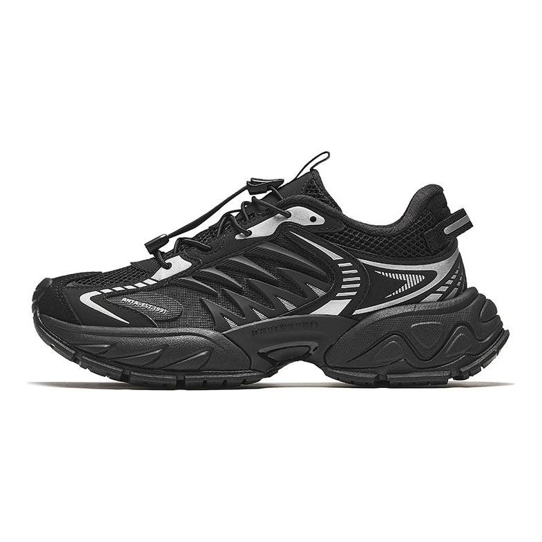 Anta Star Moon 2 Retro Trendy Breathable Height Increase Low Top Casual Shoes Women sneakers Basic-Black 922438811-5