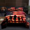 American Soldier Duvet Cover Set Twin for Boys Teens, American Flag Comforter Cover Set,Airplane Quilt Bedding Sets Queen Size