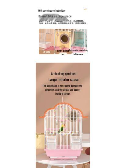 Новая Экологическая Птичья Вилла: Маленькая клетка для попугаев, например, для кореллы, ожерелового попугайчика, волнистого попугайчика, жемчужного