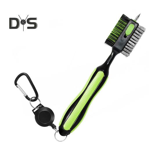 Щетка для чистки клюшек для гольфа Инструмент для чистки клюшек для гольфа с магнитным выдвижным карабином Легкие аксессуары для гольфа для мужчин Спорт на открытом воздухе