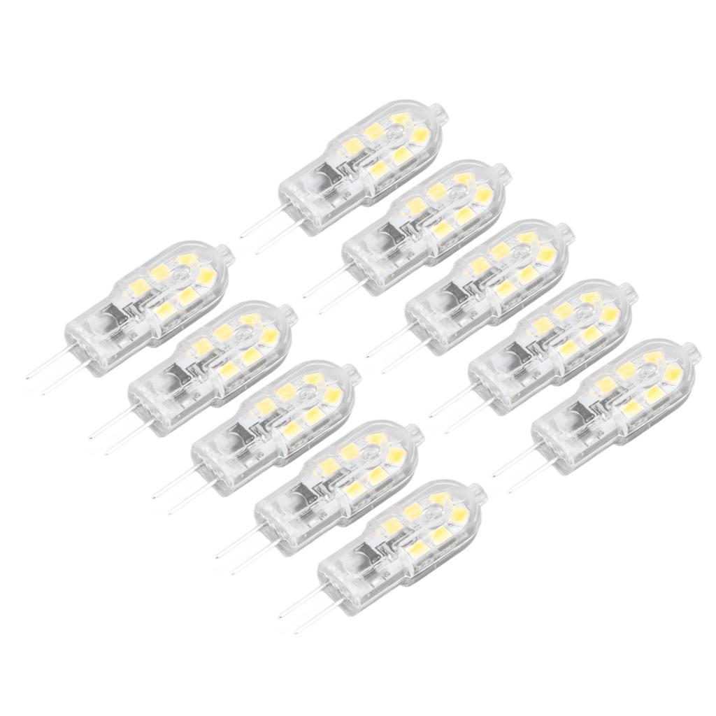 10Pcs G4 LED Bulb Brightness Dimming High Color Rendering Transparent Shell Light Bulbs for