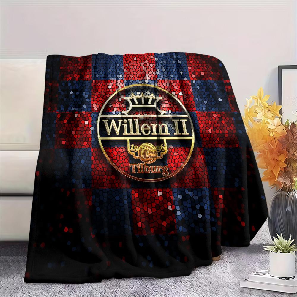 Football Club William II Print Flannel Blanket, High quality Comfortable for All Seasons, Home Decor, Warmth and Comfort