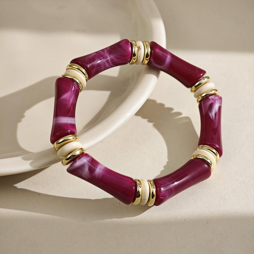 Color Smudging Elbow Joint Elevation Bracelet Bamboo Design Sense Simple Personality Medium Antique Bracelet
