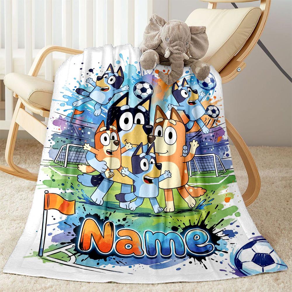 Christmas Friends Celebration Customize Your Name Blanket Multi-purpose Customizable Blanket Warmthful Decor Great for Nap Living Room Office Couch