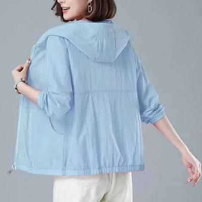 Короткое пальто Оверсайз Женское Летнее Женские Куртки Свободные Повседневные Для Женщин Среднего Возраста Одежда для Мамы Длинный Рукав Солнцезащитная Одежда